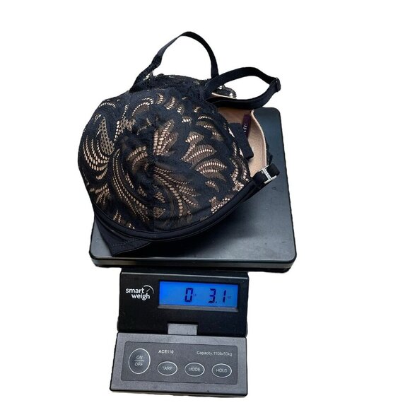 Adored by Adore Me Layla Pushup Underwire Bra Black Lace-Overlay Cups 34DD - Picture 5 of 5